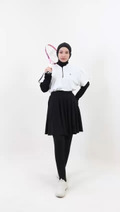 HITJAB - Rok Legging Side Pocket Untuk Bola Tennis Padel Balls 0068