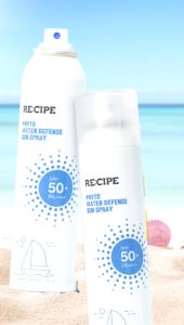 Xịt Chống Nắng Cho Mặt Và Body RECIPE 180ml SPF50+ PA++++ Không bết rít Không nâng tone