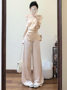SHANGSHA | High-End Elegant Petite One-shoulder Summer Set