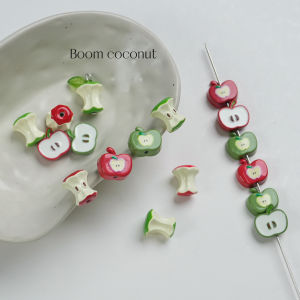 Apple Pie เครื่องประดับ DIY ทำมือ ลูกปัดโลหะผสม เครื่องประดับสร้อยคอ ลูกปัดตกแต่ง อุปกรณ์งานฝีมือ