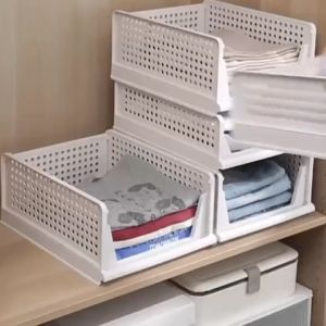 Stackable Clothes Organizer: A Large Capacity Plastic Solution