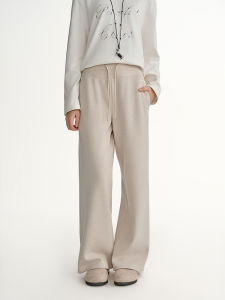 DUSHU | High Waist Tied Fluffy Warm Loose Pants