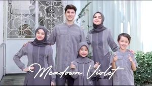 Terbaru Gamis Anak Ethica Elfa 300 Meadown Violet Ayumi Kids 35 Set Hijab 6 7 8 Tahun Premium