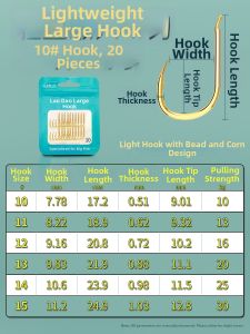 LAODAO | Large Size Thin Light Fishing Hook with Barbs