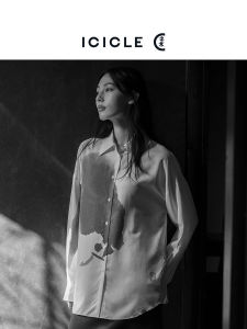ICICLE | Women Silk Fabric Long Sleeve Shirt