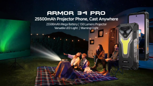 【Local】Ulefone Armor 34 Pro 5G AI Rugged Phone 25500mAh Up to 32GB+512GB Built-in Projector 120Hz 6.95" NFC Smartphone