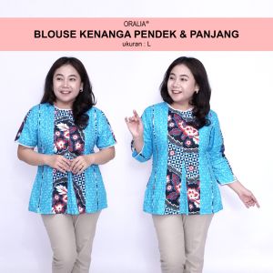 Blouse Batik Big Size Wanita Atasan Batik Jumbo LD 140 Pakaian Atasan Model Blus Jumbo Seragam Kerja Batik / Pakaian Kekinian L-XL-2L-3L-4L-5L-6L-7L / Pakaian Batik Katun Kantor Formal Wanita / Baju Batik Wanita Super Bigsize Terbaru Modern Terkini