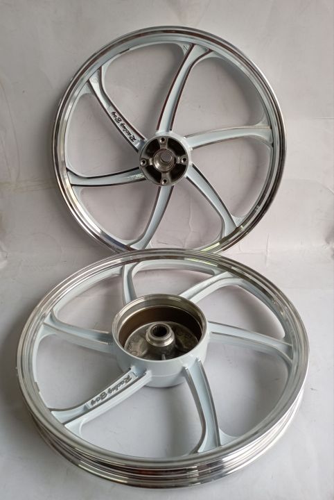 ล้อแม็กรุ่น honda click 125 ขอบ 17 สีขาวปัดราคาคู่ละ | Lazada.co.th