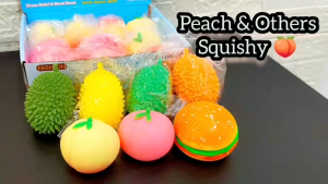 Peach Squishy Toy Soft Fruit Squeeze Stress Relief Toy Mainan Picit Buah Peach Lembut Stress Ball Picnh Toys 桃子解压捏捏乐