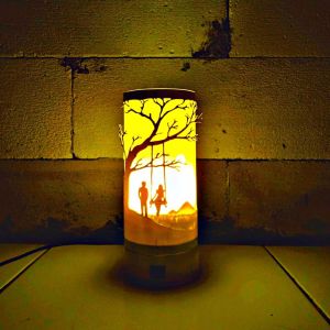 Lampu hias kamar tidur / lampu eastetic / Lampu hias paralon pvc unik / lampu hias gambar pemandangan