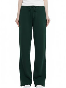 Slim Fit Yoga Pants Drapey Hemmed Vintage Green Versatile Casual Long Trousers American Style Cotton Straight Leg Pants