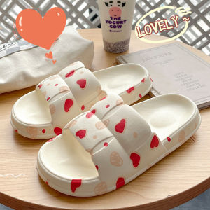ส่งไว รองเท้าแตะ W-401 สวม ลายหัวใจ พื้นนิ่ม ลายน่ารักสุด