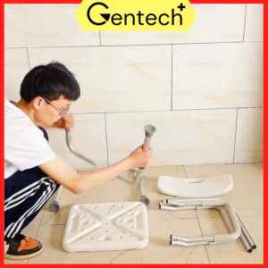 Aluminum Height Adjustable Shower Chair Anti-Slip Bathroom Chair Ergonomic Seat For Elderly People Bath Use