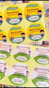 9-15 Arjuna Sticker Kotak Tasyakuran Khitanan Free Desain Custom Syukuran Walimatul Khitan Sunatan
