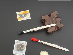 4pcs/set Rubber Tip Tweezers Set PVC Coated Tweezers Set Anti Scratch Tweezers