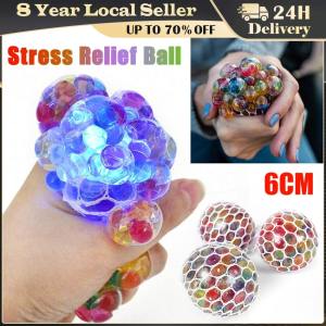 ❤️【Same Day Delivery】 Glitter Foam Led Colored Bead Grape Vent Ball Antistress Stress Relief Fidget Toy Squishy Stressball For Kids Adults