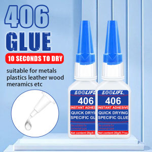 LOOLIFL New 406 Super Instant Glue Cyanoacrylate Super Glue 10 Second Quick Drying Adhesive For Ceramics Wood Quick Fix Tools