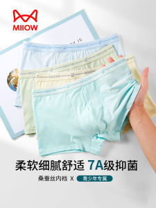 Antibacterial Modal Briefs for Teenage Boys Seamless Boxer Shorts High Waist Simple Style Cotton And Modal Comfortable Underwear