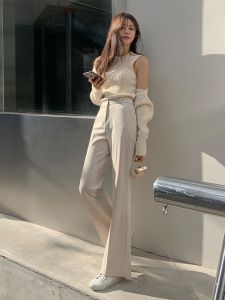 PIAOYA | Slim High Waist Tapered Pants