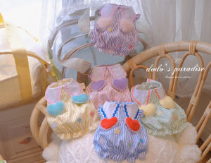 Spring Summer Pet Clothes Pure Cotton Love Heart Bubble Skirt Lightweight Small Size Dog Teddy Yorkie Horse Costume