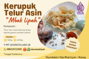KERUPUK TELUR ASIN MENTAH /SALTED EGG CHIP / 500g