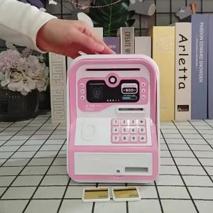 CONUSEA | Kids ATM Automatic Deposit Piggy Bank Teller Machine Toy Smart Password Swipe Card Saving Box Music Coin Electronic Creative Toy