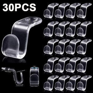 10/30Pcs Clothes Hanger Hooks Space Saving Closet Connector Hook Cascading Hanger Plastic Extender Clips Wardrobe Coat Organizer
