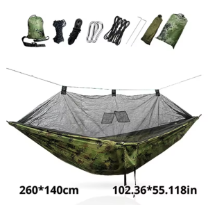 Military Duyan/Travelling Hammock 7ft. HEAVY DUTY with Mosquito Net & Tali(Rope)