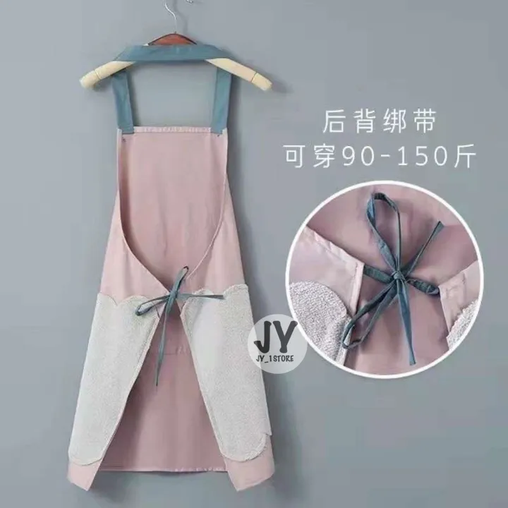1pc%20%20%20Kitchen%20Apron%20Wipeable%20Waterproof%20Oil-Proof%20Rabbit%20Stripe%20Daisy%20Cooking%20Shop%20Chef%20Baking%20Accessories%20%E9%98%B2%E6%B0%B4%E5%9B%B4%E8%A3%99%20Apron%20-%20Image%203