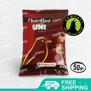 SEMPATI Nutribird Uni Komplet 50 Gram Kemasan Plastik Pakan Burung Pleci Oriental White Eye Nutribird Uni Complete Komplit Komplete Complet Versele Laga UNK50
