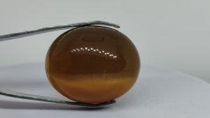Natural Brown Color Brazil Chrysoberyl Cats Eye 105 Cts. Cabochon Loose Gemstone