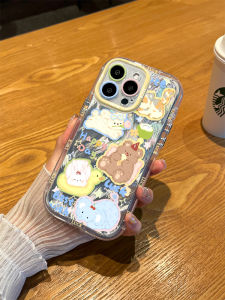 Cute Animal Cartoon Phone Case for  17 Promax Full Cover 16 pro Max 15 All Models Womens Style Silicone Protective Shell