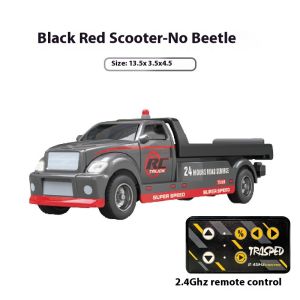 1/64 Mini Remote Control Car Pickup Truck Trailer Set Mobile Phone Remote Control Model Alloy ChildrenS Toy Car Holiday Gift