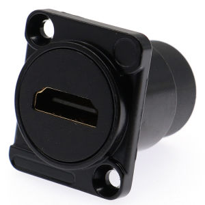 D Type HDMI Module Female to Female Direct High Definition 2.0 4K Dustproof Socket Right Angle Connecting Panel Fixed Installation