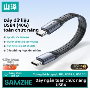 Samzhe | Dây Cáp Dữ Liệu Video USB4 Type-C Thunderbolt 4 PD 240W Sạc Nhanh