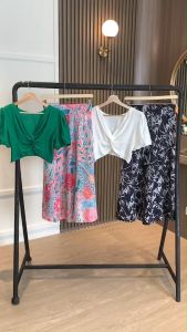 SET7234 Yasmin Set Reversible Top w/ Printed Skirt