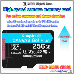 ♥100% sản phẩm gốc + Bộ chuyển đổi gửi miễn phí + Đầu đọc thẻ♥Kingston thẻ Micro SD thẻ nhớ 64GB 128GB 256GB lên đến 170 MB/giây đọc V30 cho DJI hành động 5pro/túi 3/insta360 X4 acepro