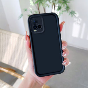Casing hp Vivo Y21 Y33t Y33s Y32 Y21t Y21s Y21e Y21a 4G cewek estetik SoftTPU anti jatuh Hitam Merah