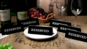 2pcs Acrylic Reserved Table Sign 15*5cm Hotel Restaurant Reservation Board Guest Reminder​