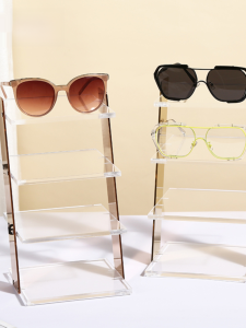 Acrylic Stainless Steel Multi-layer Eyeglass Frame Display Stand Sunglasses Holder Optician Shop Prescription Glasses Showcase