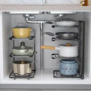 Rotatable Double Layer Seasoning Storage Rack