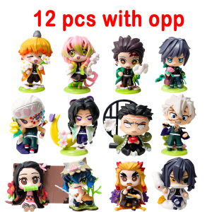 Bandai | Demon Slayer Tanjiro Kamado Nezuko Anime Cartoon Figure Blind Box Creative Personalized Statue Model Ornament Surprise Gift Box