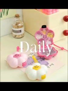 Dopamine Flower Medicine Box Portable Drug Packaging Box Seven Days a Week Portable Mini Medicine Box Sealed Storage Box