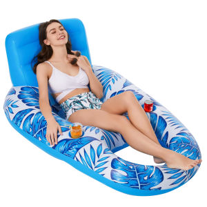 【HRFS】 Inflatable Pool Floating Backrest Chairs Multifunctional Water Sports Floating Seat Portable Foldable Adults Swimming Pool Accessories