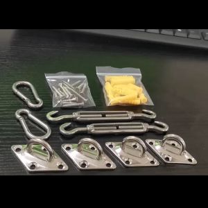 Shade Sail Hardware 5mm Kit Stainless Steel Hardware Hanging Mounting Kit Square/Rectangle Sun Sails