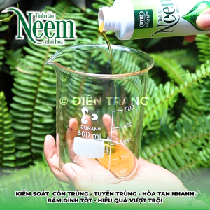 Tinh dầu neem nguyên chất bổ sung nhũ hóa 100ml kiểm soát rầy rệp bọ trĩ nhện đỏ sâu ăn lá