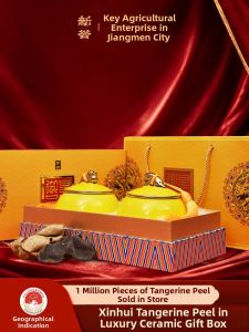 XINHUI | 10/15 Years Xinhui Dried Tangerine Peel Gift Box in Ceramic Jar 200g