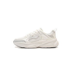 Li-Ning Nai-Coconut Womens Casual Shoes Retro Dad Sneakers Shock Absorption Classic Versatile Red Sports Shoes