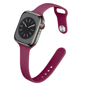 Slim Strap for Apple Watch Band 40mm 41mm 38mm 44mm 45 mm 49mm 42mm Sport Silicone belt bracelet iWatch Series 9 8 SE 7 6 Ultra