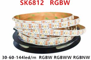 SK6812 RGBW (Similar Ws2812b) 4 in 1 1m/4m/5m 30/60/144 Leds/Pixels/M Individual Addressable Strip  WW NW IP30/65/67 DC5V